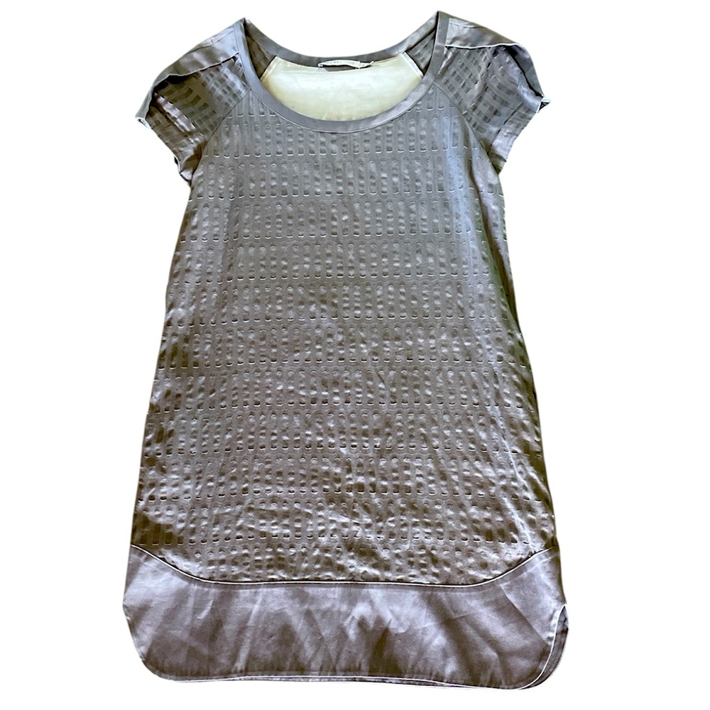 See By Chloe Gray cap sleeve mini dress